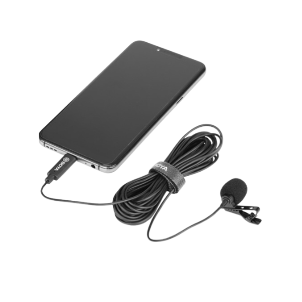 
	Micro Cravate BOYA BY-M3 – USB-C, condensateur omnidirectionnel, câble long pour enregistrement mobile