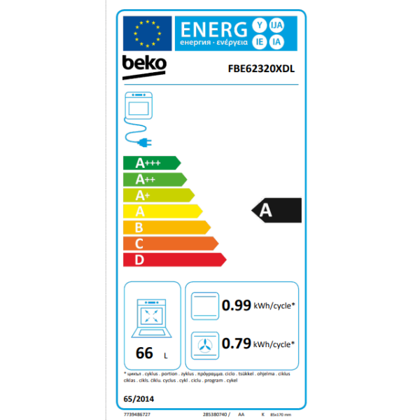 
	Cuisinière mixte Beko FBE62320XDL 60x60cm 4 feux ( 4 feux à Gaz & Four électrique )