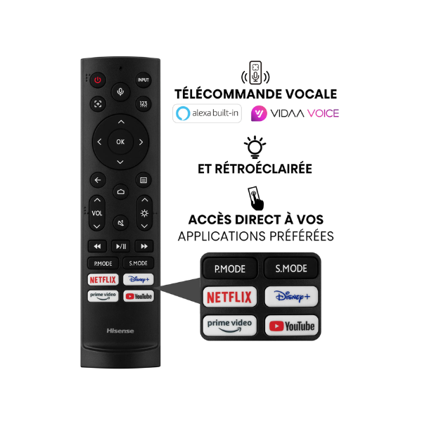 
	Smart Mini Projecteur Hisense – Focale ajustable 65-300″ -C1-Vidaa U