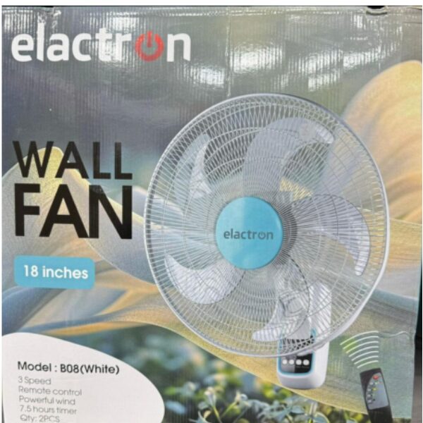 
	Ventilateur mural Elactron B08 – 18 Pouces (Blanc) avec Télécommande