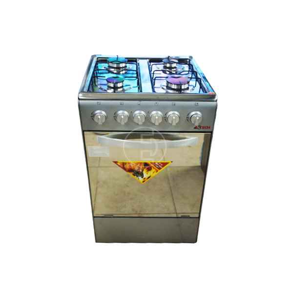 
	Cuisinière à gaz Astech 50×50 – 4 feux – Inox