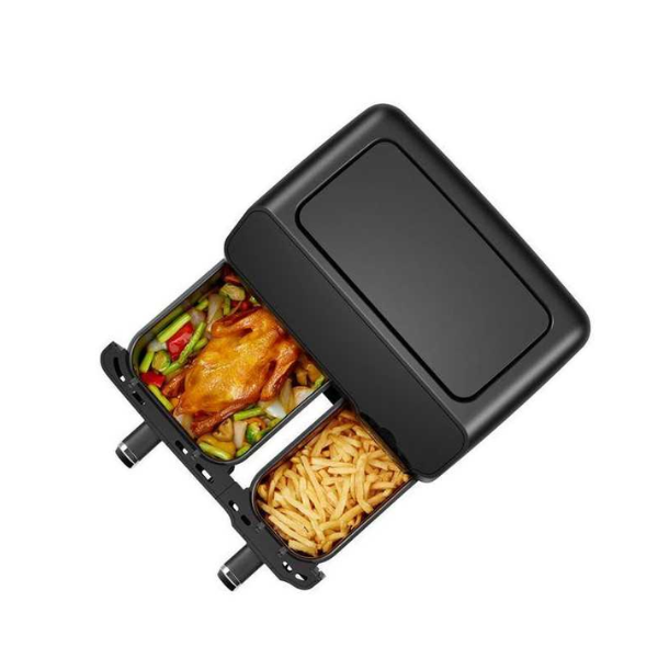 
	Air fryer – Friteuse à air Hisense H08AFBK2S1 – 4+4L – 2700W – Double panier