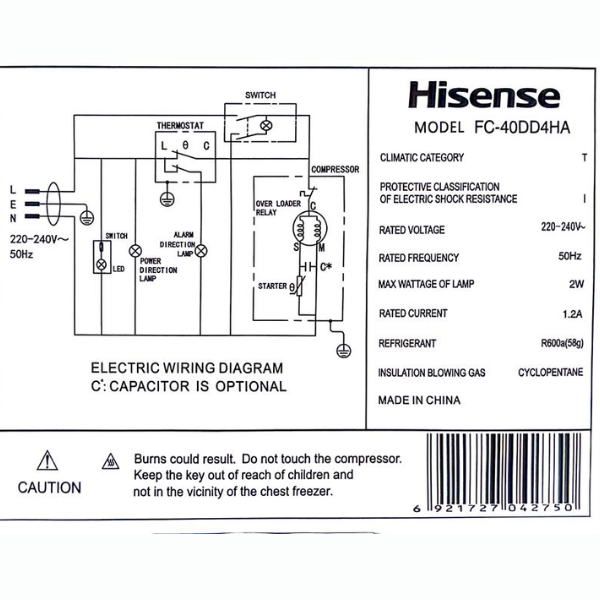 
	Congélateur horizontal Hisense FC-40 – 400 L