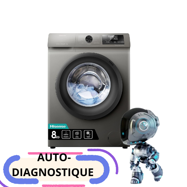 
	Machine à laver Hisense WFQP8014EVMT – 8kg (Inverter)