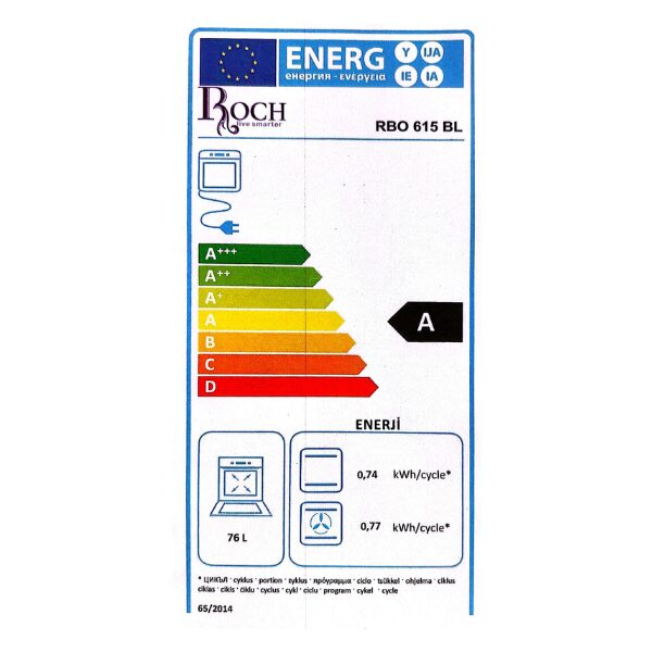 
	Four encastrable électrique ROCH RBO-615BL- 76L