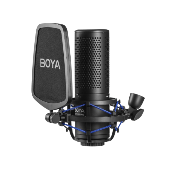 
	BOYA BY-M1000 Pro – Micro Studio à Condensateur XLR – Directivités Multiples + Filtre Anti-Pop