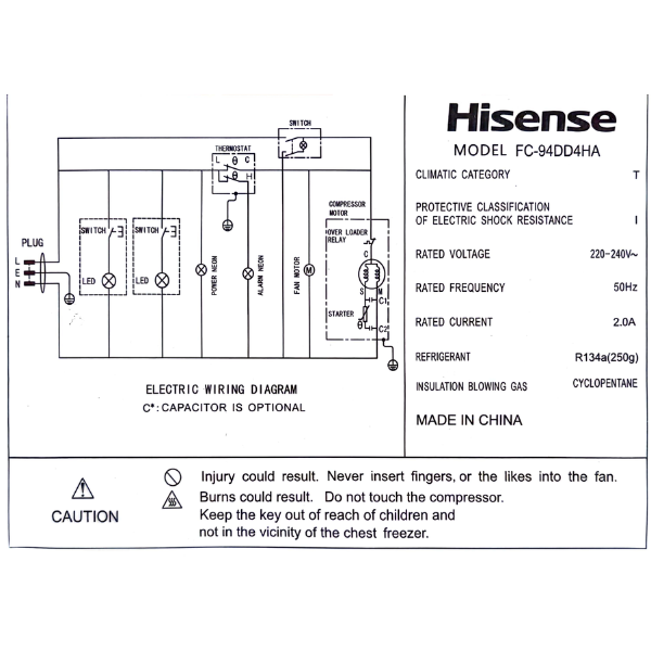 
	Congélateur horizontal Hisense FC94DD – 900L
