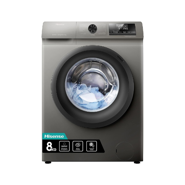 
	Machine à laver Hisense WFQP8014EVMT – 8kg (Inverter)