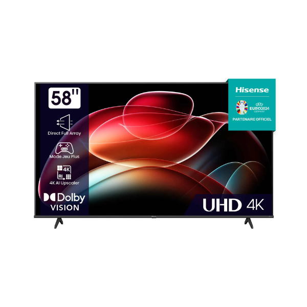 
	Téléviseur Hisense 58″ 58A6K Smart Tv 4K -Vidaa U