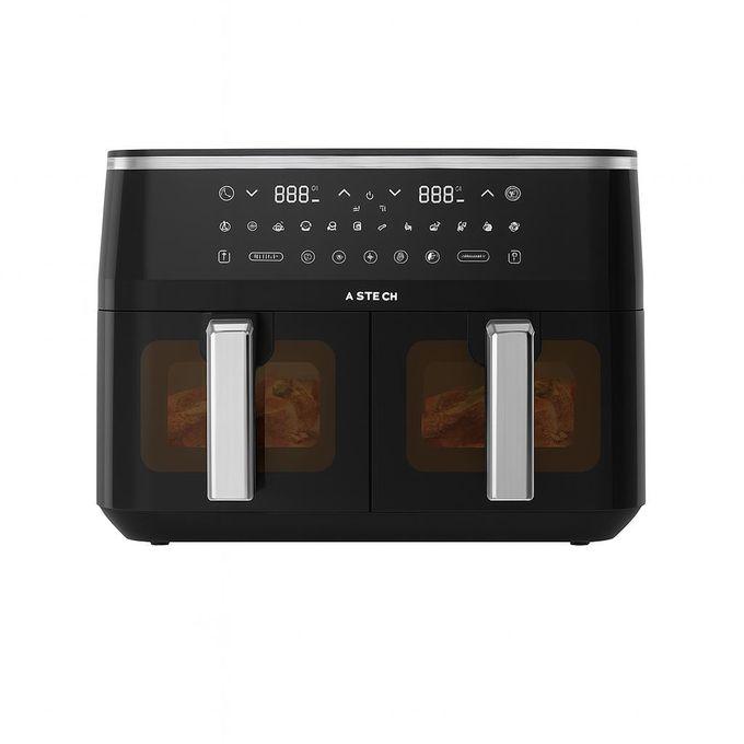 
	Air fryers-Friteuse à air Double compartiment Astech AF0107BXB 10L 1300W