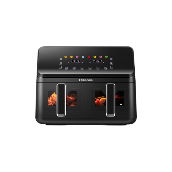 
	Air fryer – Friteuse à air Hisense H08AFBK2S1 – 4+4L – 2700W – Double panier