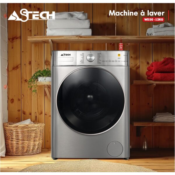 
	Machine à laver Astech WD30-TS106LS-6880G – 10kg/6kg -(lavante/séchante)