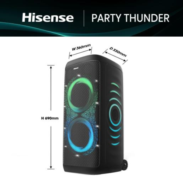 
	Enceinte Bluetooth Hisense Party Thunder  620W