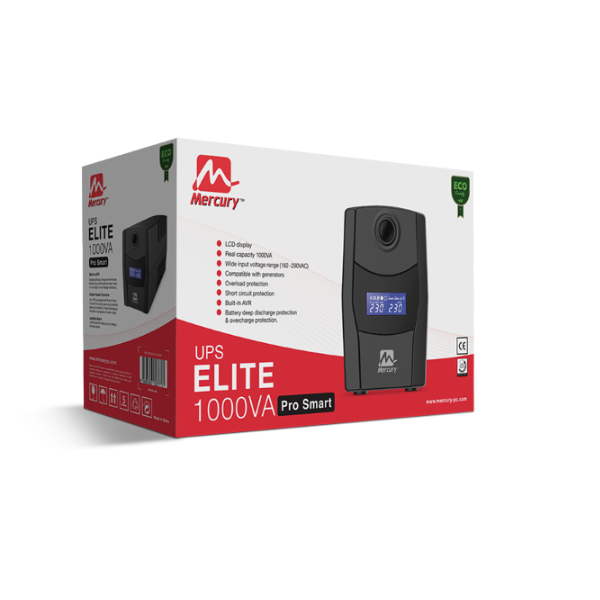 
	Onduleur Mercury UPS Elite1000VA ProSmart (Onduleur 1000VA ProSmart)