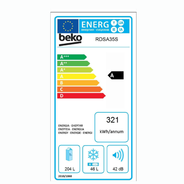 
	Réfrigérateur 2 Portes  Beko RDSA35S – 250L