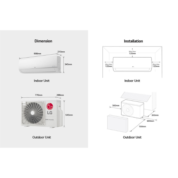 
	Split LG S4-Q18KL28E – 18000 BTU – (DUALCOOL (Double-Inverter))