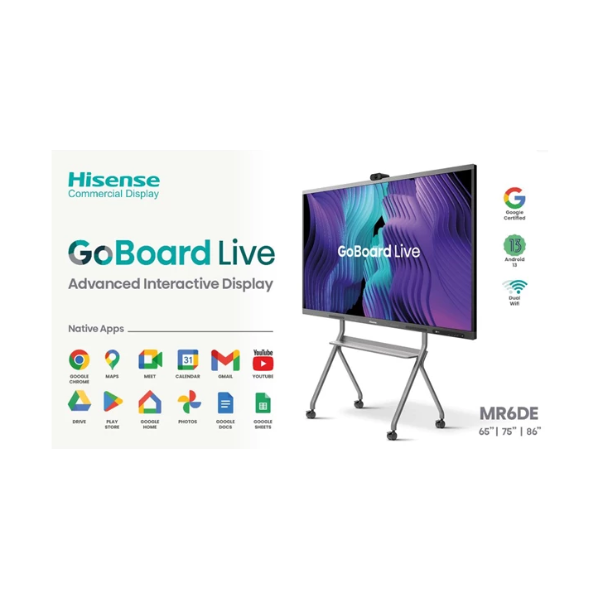 
	Écran Interactif  Hisense -Smart 4K -Android