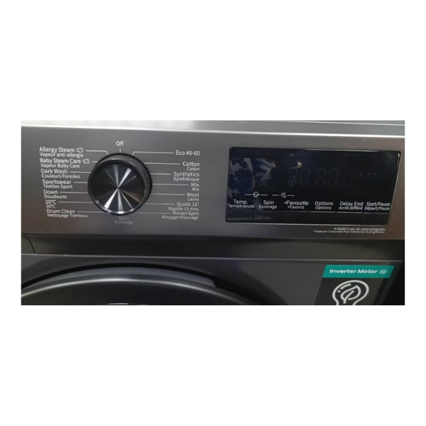 
	Machine à laver Hisense WFQP8014EVMT – 8kg (Inverter)