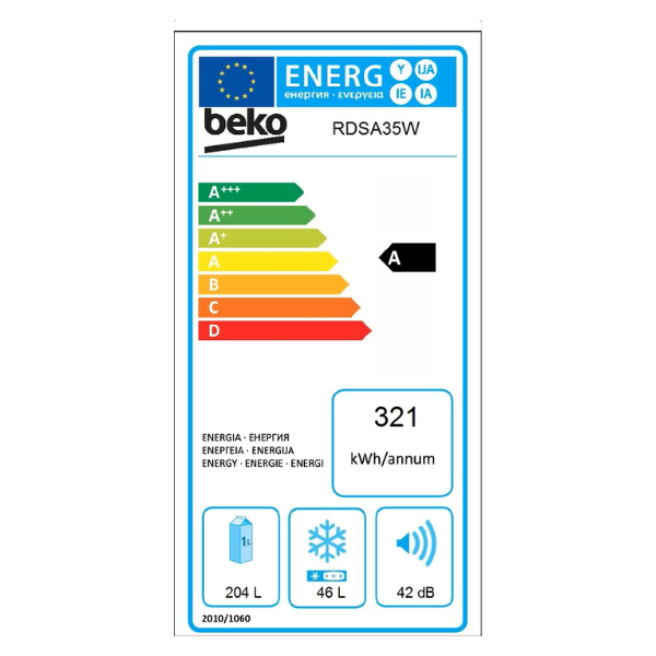 
	Réfrigérateur Beko RDSA35W – 250L