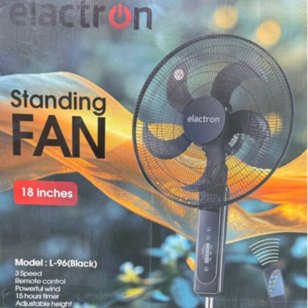 
	Ventilateur Sur Pied Elactron L-96 – 18 Pouces (Noir) avec Télécommande