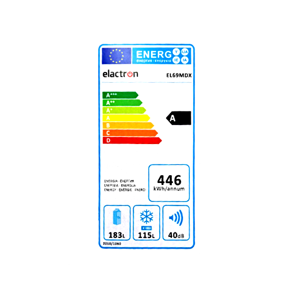 
	Réfrigérateur Combiné Congélateur Bas Elactron EL69MDX – 298L (A – NoFrost – Affichage digital) 2T