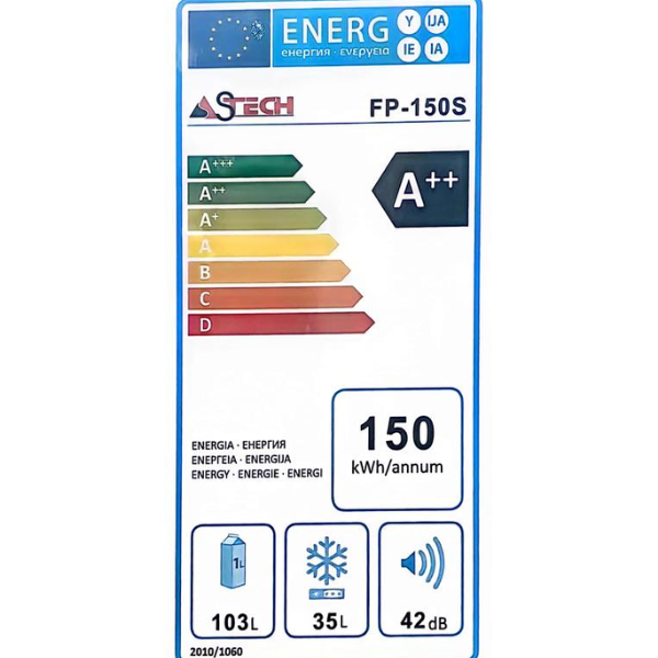 
	Réfrigérateur 2 Portes  ASTECH FP150S– 138L ( Congélation Haut )