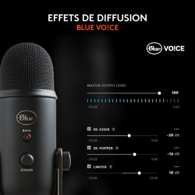 
	Micro à 3 capsules Logitech Blue Yeti USB