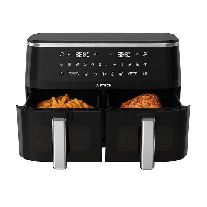 
	Air fryers-Friteuse à air Double compartiment Astech AF0107BXB 10L 1300W