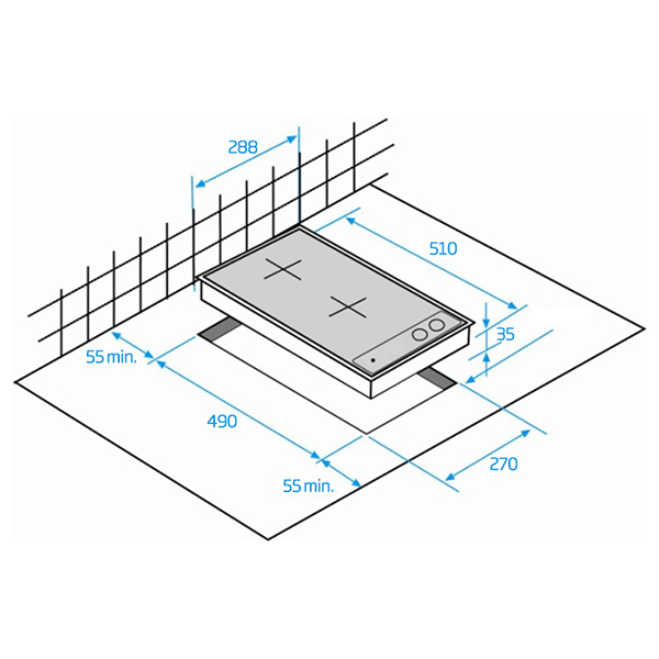 
	Plaque de cuisson électrique Beko HDCC32200X – 2 foyers- 2900W (Vitrocéramique – Encastrable)
