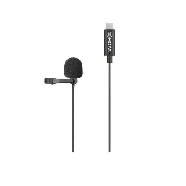 
	Micro Cravate BOYA BY-M3 – USB-C, condensateur omnidirectionnel, câble long pour enregistrement mobile